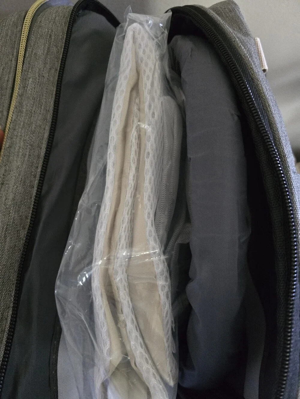 LAND Grey Baby Bag/ Diaper Bag Backpack
